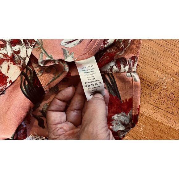 Milk & Honey Floral Long Sleeve Crop Top Tie Back SZ L - Picture 9 of 9